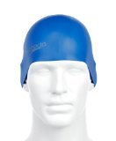 Speedo Plain Moulded Swimming Cap, Blue